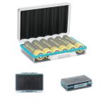JJC 半透明 18650 ケース 18650 バッテリー 収納ボックス バッテリーケース 6本 18650バッテリー 収納可能 バッテリーポーチ バ