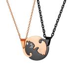 [JEWELRYWE] колье пара cup ru симпатичный кошка подвеска нержавеющая сталь цепь 2 . имеется серебряный черный .. она день рождения память 