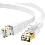LAN кабель 5m Cat7 белый,i-sa сеть кабель Ultra ленточный кабель высокая скорость STP коготь поломка предотвращение RJ45 коннектор Giga bit 10G