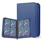 PAKESI Star Card карта файл 4 карман 160 шт. входит PU карта сиденье другой карта . сборник .. Star Card коллекция файл ( голубой )