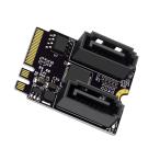 NFHK NGFF ключ A + E PCIExpress из SATA3.06Gbps двойной порт адаптор конвертер твердый Drive повышение карта JMB5
