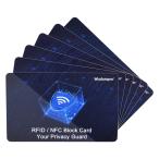 Wisdompro скимминг предотвращение карта 6 листов ввод RFID/NFC блок кредитная карта / cache карта /IC карта для карта информация защита голубой 