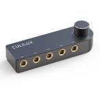 Cubilux 4ウェイ双方向オーディオスイッチャー、4ポート6.35mmスピーカーセレクター/切替器、4入力1出力、または4出力1入力ステレオ切り替