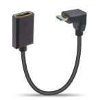 Duttek 8K 90 раз Mini HDMI из HDMI 2.1 кабель,L знак type 48Gbps. down угол Mini HDMI мужской из женский. кабель, супер тонкий,sho