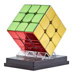 マジックキューブ 磁石キューブ 【磁石内蔵】 魔方 競技用キューブ 立体パズル 回転スムーズ プロ向け 達人向け 知育玩具 (メタリック 3x3)