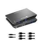 AV Access 8K KVM переключатель 2 ввод 2 мощность 2 монитор 2 шт.. компьютер KVM переключатель DisplayPort 8K@60Hz 4K