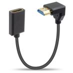 Duttek 8K 90 раз HDMI удлинение кабель 48Gbps,L знак type HDMI 2.1 кабель, нисходящий ультратонкий down угол HDMI мужской женский кабель tere