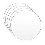 DARENYI 5枚の厚さ1mm 透明 円形アクリル板 直径20cm 高透明アクリル円板 丸板 保護フィルム付き 絵画、DIY装飾、教育など