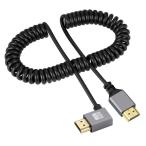 xiwai 4K 60hz HDMI 2.0 мужской -HDMI мужской стрейч пружина кабель левый угол 90 раз коннектор HDTV монитор компьютер 