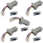 PENGLIN 5�� DB9���X- RJ45�ϊ��A�_�v�^�[ DB9 (���X) - RJ45 (���X) �V���A���ϊ��R�l�N�^ D-Sub 9�s����RJ4