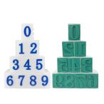 数字スタンプセット 10数字 ラバーヘッド 0-9 組み合わせセット 取り外し可能 ブロックスタンプ 印面サイズ11mm×17mm