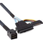 10Gtek 12G внутри часть Mini SAS SFF-8643 to U.2 SFF-8639 NVMe SSD кабель,15 булавка мужской SATA источник питания ko
