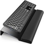 ロボロビン キーボードスタンド パソコン リストレスト付き 3段階高さ調整 タイピングに最適 安定感UP 滑り止めシリコン アクリル 人間工学デザイン