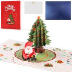 WD&amp;CD Рождество карта цельный 3D елка pop up Santa Claus карта g ведущий карта Рождество сообщение карта скол 