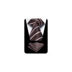[HISDERN] бизнес галстук мужской формальный галстук Brown pocket square комплект бренд высококлассный .. устройство на работу для HC-06