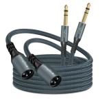 Twozoh Jack 6.35mm - XLR мужской 3 булавка аудио кабель 1M 2 шт. входит . сборник комплект XLR мужской - 1/4 TRS стерео гитара ke-