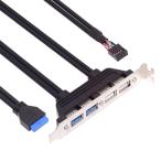 NFHK внутри часть 4 USB2.0 &amp; USB 3.0 женский крепление panel из материнская плата 9 булавка 19 булавка 20 булавка дефлектор кабель PCI bracket 