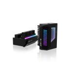 EZDIY-FAB защита серии ATX 24 булавка 180 раз источник питания коннектор 24 булавка угол адаптор Infinity зеркало ARGB свет,