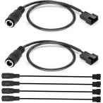 Kiligen 6PCS DC источник питания штекер из 3 булавка а также 4 булавка PC вентилятор источник питания адаптер кабель,DC5521 из 3 булавка /4 булавка 