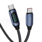 toocki usb c кабель 100W LED дисплей имеется [ голубой 2M] модель C PD внезапный скорость зарядка typec нейлон плетеный iPhone