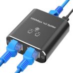 LAN 分配器 1入力2出力 LAN ハブ RJ45 高速1000Mbps スイッチングハブ 有線ケーブル 分岐 ネットワーク分配器 2台同時使用 C