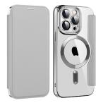 MuZiF iPhone 12 Pro Max для кейс блокнот type Magsafe соответствует прозрачный задняя сторона прозрачный высококлассный .PU кожа долгосрочный магнит магнит s
