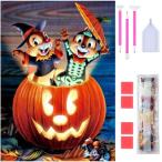 ダイヤモンドアート Rinimie ダイヤモンドアート キット ハロウィン ダイアモンドビーズ絵画キット 5Dモザイクアート DIY 手作り絵画手芸キ