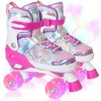 Nattork роликовые коньки ролик skate детский размер настройка возможность Kids люминесценция выносливость тихий звук начинающий предназначенный мужчина женщина совместного пользования Kids детский Junior [