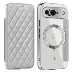 KeKeYou Google Pixel 9 для кейс блокнот type прозрачный Magsafe соответствует задняя сторона прозрачный стеганое полотно высококлассный .PU кожа смартфон кейс 