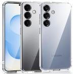 ORANGA Galaxy S25 кейс прозрачный ударопрочный TPU+PC вооруженные силы США MIL стандарт получение пожелтение нет линзы защита ремешок отверстие имеется гарантия расческа 