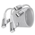 toocki usb c кабель L знак [1M+1M]2 шт. комплект PD/QC 60W/3A внезапный скорость зарядка разъединение предотвращение нейлон плетеный Android iPho