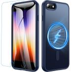 Fin2feel For iPhone SE3/SE2 кейс [MagSafe высокая скорость зарядка соответствует ] тонировка стёкол пленкой имеется вооруженные силы США MIL стандарт ударопрочный пожелтение предотвращение отпечаток пальца 