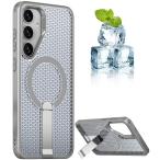 YUZOR for Galaxy S25 кейс SC-51F | SCG31 охлаждающий .. сетка смартфон кейс Qi зарядка подставка имеется Samsu