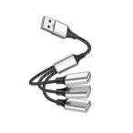 USBsplitaY кабель 3 ответвление USB ответвление контейнер кабель 1 мужской 3 женский USB 2.0 адаптер USB 2.0 данные пересылка максимальный 480Mbps высокая прочность 