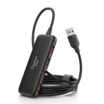 Qeefun USB ハブ 【4×USB-A 】USB 3.2 Gen2 ハブ 10Gbps高速転送 120cm延長ケーブル付き Type-c電源ポー