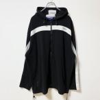 ショッピング古着 古着 used　BLUESTAR CLOTHINGCo　長袖フリースジャケットパーカー　黒　ブラック　秋冬服　2XLサイズ