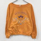 90s~ BIGI Bigi тренировочный / футболка la gran рукав Vintage orange б/у одежда 