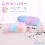【ふわもこゆめかわペンケース】ペンケース 大容量 シンプル 韓国 かわいい 多機能 文房具 コスメポーチ 入学グッズ プレゼント パステルカラー 虹色 ふわもこ