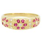 ポンテヴェキオ ルビー ダイヤモンド リング #12 ルビー0.47ct ダイヤ0.09ct イエローゴールド 750 (K18YG) レディース 18金【ジュエリー】
