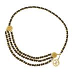 シャネル ココマーク ヴィンテージ チェーンベルト メタル レザー ユニセックス CHANEL 中古 【アパレル・小物】