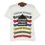 クロムハーツ COMME des GARCONS DSM コラボ スクロールラベル Tシャツ メンズ ホワイト マルチカラー 中古 【アパレル・小物】