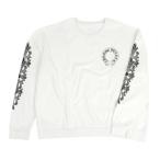 クロムハーツ ホースシュー プリント 袖フローラル トレーナー メンズ ホワイト CHROME HEARTS 中古 【アパレル・小物】