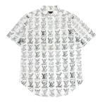 ルイヴィトン LV ロゴ プレイズ 半袖シャツ RM211M ZIU HKS19W メンズ ホワイト LOUIS VUITTON 中古 【アパレル・小物】
