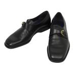 フェラガモ モンクストラップ レザーシューズ メンズ ブラック Salvatore Ferragamo 中古 【アパレル・小物】
