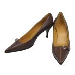 エルメス ポインテッドトゥ レザー パンプス レディース ブラウン HERMES 中古 【アパレル・小物】