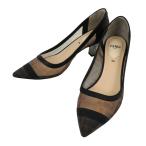 フェンディ ズッカ柄 コリブリ メッシュ パンプス レディース ブラウン FENDI 中古 【アパレル・小物】