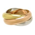 カルティエ トリニティ リング MM #53 750 (K18YG K18WG K18PG) レディース CARTIER [美品] 中古 【ジュエリー】