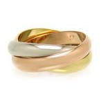 カルティエ トリニティ リング MM #57 750 (K18YG K18WG K18PG) レディース CARTIER [美品] 中古 【ジュエリー】