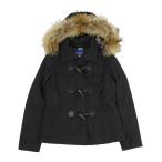 バーバリー ファー付き ダッフルコート ブルーレーベル レディース ブラック BURBERRY 中古 【アパレル・小物】