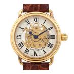 アエロウォッチ ラウンド スケルトン 60900-2 自動巻き ゴールドメッキ メンズ AEROWATCH 中古 【時計】